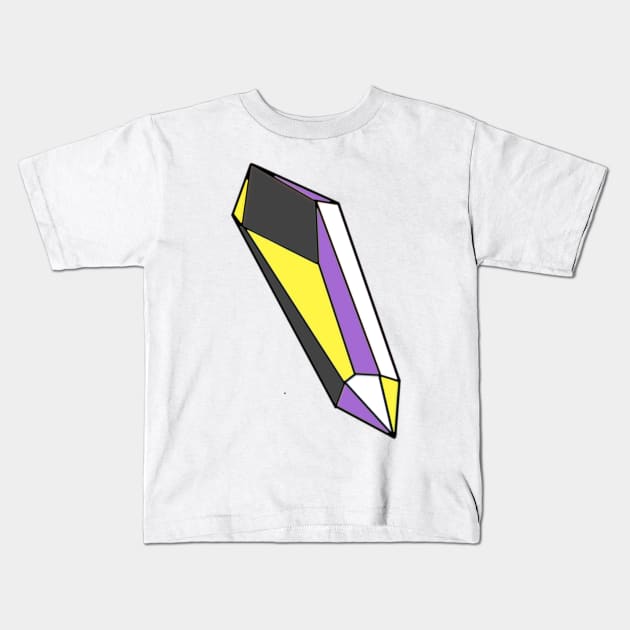 Crystal in Nonbinary Pride Kids T-Shirt by JuneNostalgia